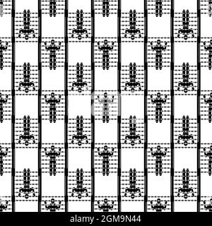 Migrant man at border pattern seamless background texture repeat wallpaper geometric vector Stock Vector