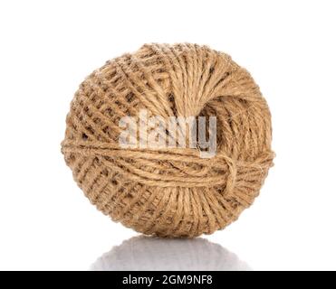 Premium Photo  Skein of brown thread on a white isolated background