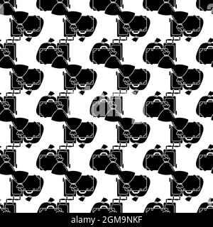Migrant refugee bags pattern seamless background texture repeat wallpaper geometric vector Stock Vector