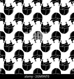 Hiking helmet pattern seamless background texture repeat wallpaper geometric vector Stock Vector
