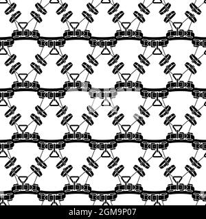 Hiking belt equipment pattern seamless background texture repeat wallpaper geometric vector Stock Vector