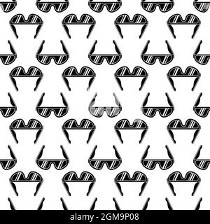 Hiking glasses pattern seamless background texture repeat wallpaper geometric vector Stock Vector