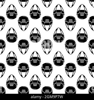 Climbing helmet pattern seamless background texture repeat wallpaper geometric vector Stock Vector