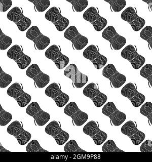 Hiking rope pattern seamless background texture repeat wallpaper geometric vector Stock Vector