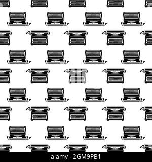 Typewriter pattern seamless background texture repeat wallpaper geometric vector Stock Vector