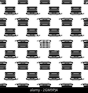 Office typewriter pattern seamless background texture repeat wallpaper geometric vector Stock Vector