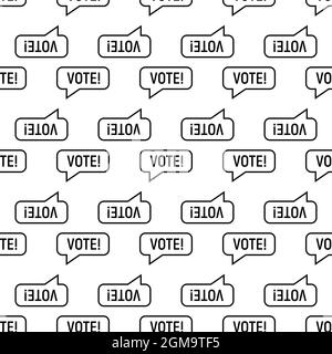 Vote banner pattern seamless background texture repeat wallpaper geometric vector Stock Vector