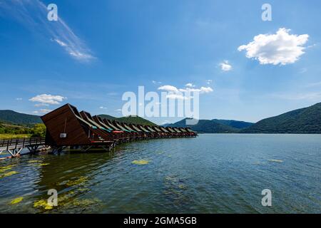 The Danube River at Orsova in Romania Stock Photo