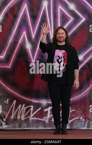 Designer Mark Fast during his show at London Fashion Week September 2021 held in the Q-Park, Leicester Square, in London. Picture date: Friday September 17, 2021. Stock Photo