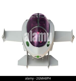 3D-illustration of a space taxi from science fiction Stock Photo