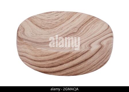 Empty Wooden Soap holder Isolated on White Background Stock Photo