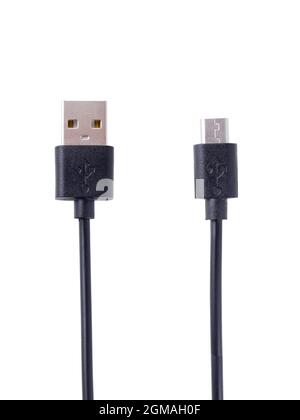 USB cable isolated on white background Stock Photo