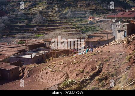 Village in teh High Atlas, Morocco, Africa. Stock Photo