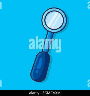 laryngeal mirror isolated cartoon vector illustration in flat style Stock Vector