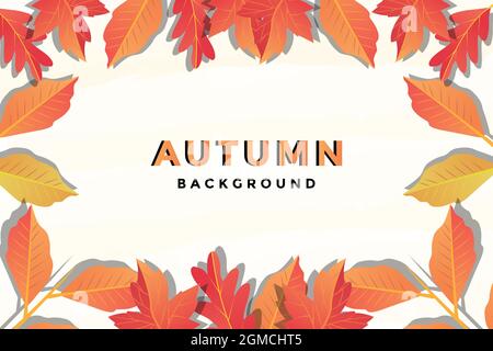 vector illustration autumn leaves background Stock Vector