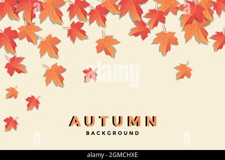 vector autumn leaves background Stock Vector
