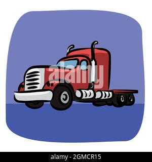 Tractor truck illustration Stock Vector