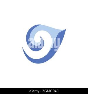 abstract wave letter J logo icon flat concept vector graphic design Stock Vector