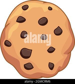 Crunchy brown cookie vector illustration Stock Vector