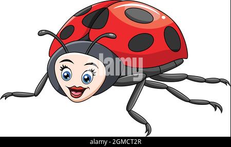 Cute Ladybug cartoon vector illustration Stock Vector