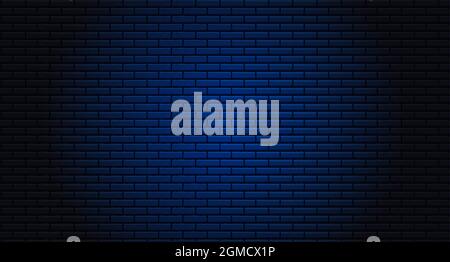 Nightly brick wall. Stock Vector