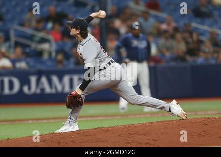 Detroit Tigers starting pitcher Casey Mize throws during the first ...