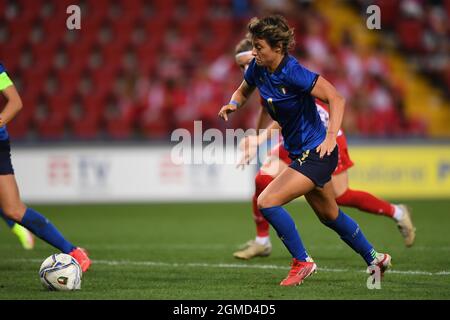 Trieste, Italy. 17th Sep, 2021. Valentina Giacinti (Italy Women) during the Fifa 'Womens World Cup 2023 qualifying round' match between Italy Women 3-0 Moldova Women at Nereo Rocco Stadium on September 17, 2021 in Trieste, Italy. Credit: Maurizio Borsari/AFLO/Alamy Live News Credit: Aflo Co. Ltd./Alamy Live News Stock Photo