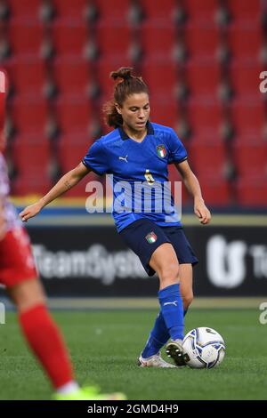 Trieste, Italy. 17th Sep, 2021. Manuela Giugliano (Italy Women) during the Fifa 'Womens World Cup 2023 qualifying round' match between Italy Women 3-0 Moldova Women at Nereo Rocco Stadium on September 17, 2021 in Trieste, Italy. Credit: Maurizio Borsari/AFLO/Alamy Live News Credit: Aflo Co. Ltd./Alamy Live News Stock Photo