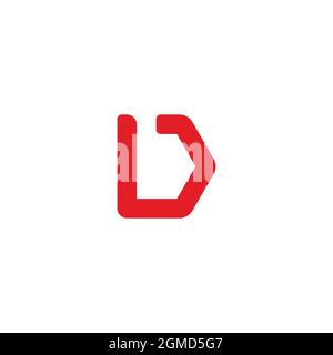letter ld linked simple geometry logo vector Stock Vector