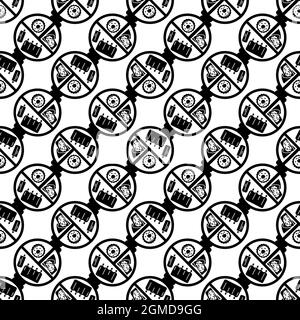 Divided lunch box pattern seamless background texture repeat wallpaper geometric vector Stock Vector