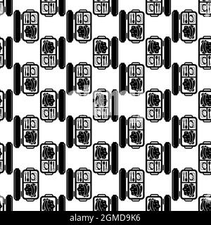 Sausage lunch box pattern seamless background texture repeat wallpaper geometric vector Stock Vector