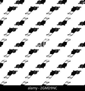 Garden lawn mower pattern seamless background texture repeat wallpaper geometric vector Stock Vector