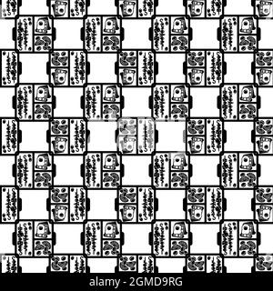 Healthy lunch box pattern seamless background texture repeat wallpaper geometric vector Stock Vector