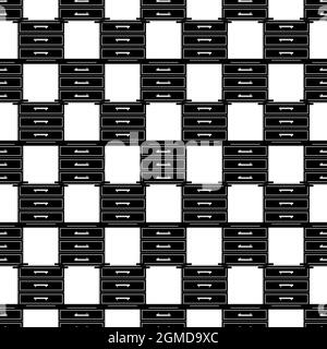Chest of drawers pattern seamless background texture repeat wallpaper geometric vector Stock Vector