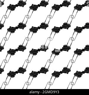 Petrol lawn mower pattern seamless background texture repeat wallpaper geometric vector Stock Vector