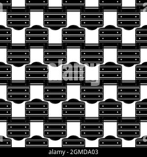 Drawer pattern seamless background texture repeat wallpaper geometric vector Stock Vector