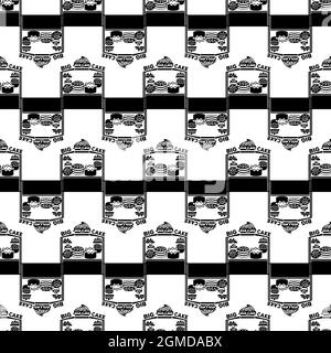 Kiosk with pies pattern seamless background texture repeat wallpaper geometric vector Stock Vector