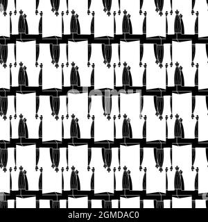 Holiday tent pattern seamless background texture repeat wallpaper geometric vector Stock Vector