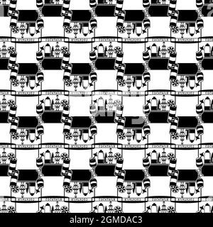 Cocktail kiosk pattern seamless background texture repeat wallpaper geometric vector Stock Vector