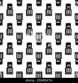 Street vending machine pattern seamless background texture repeat wallpaper geometric vector Stock Vector