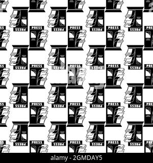 Press vending machine pattern seamless background texture repeat wallpaper geometric vector Stock Vector