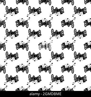 Motorbike tricycle pattern seamless background texture repeat wallpaper geometric vector Stock Vector