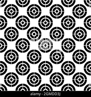 Arch target pattern seamless background texture repeat wallpaper geometric vector Stock Vector