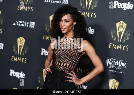 LOS ANGELES, CALIFORNIA, USA - SEPTEMBER 25: Actress Mj Rodriguez (Michaela  Antonia Jaé Rodriguez) wearing a Brandon Maxwell dress arrives at the  Academy Museum of Motion Pictures Opening Gala held at the