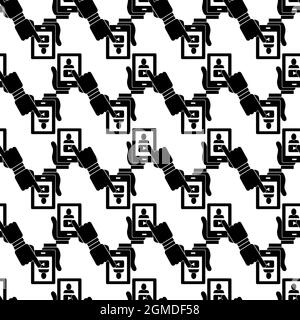 Webinar pattern seamless background texture repeat wallpaper geometric vector Stock Vector
