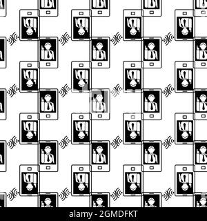 Online webinar live pattern seamless background texture repeat wallpaper geometric vector Stock Vector
