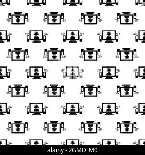 Live webinar pattern seamless background texture repeat wallpaper geometric vector Stock Vector