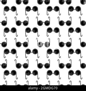 Blind glasses pattern seamless background texture repeat wallpaper geometric vector Stock Vector