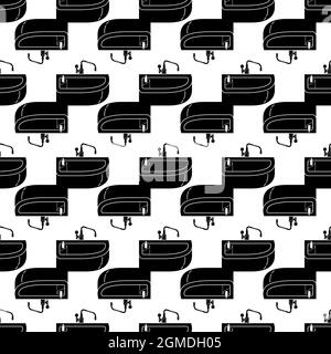 Corner bathtub pattern seamless background texture repeat wallpaper geometric vector Stock Vector