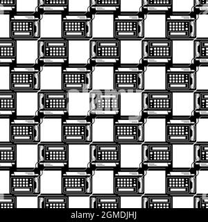 Fax prints pattern seamless background texture repeat wallpaper geometric vector Stock Vector